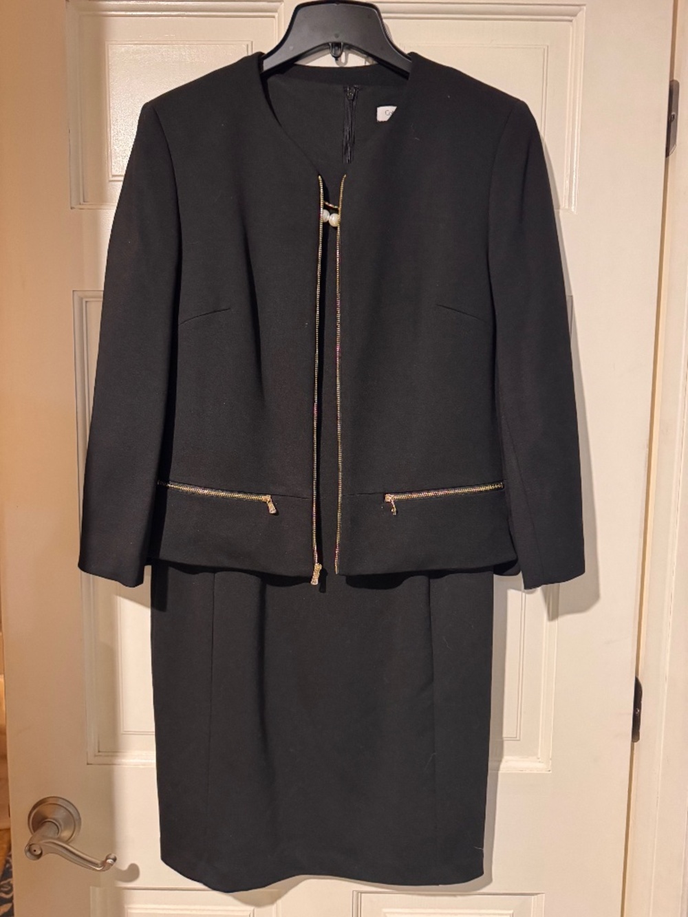 Calvin Klein A Line Black Dress with Jacket